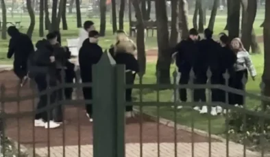 Liseliler parkı boks ringine çevirdi: Seni mermi manyağı yapacağım