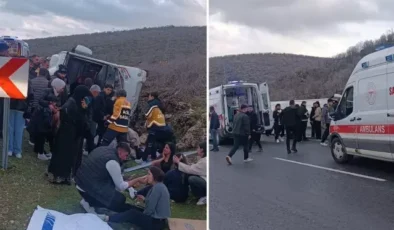 Mardin'de facianın eşiğinden dönüldü: Midibüs kazasında 21 kişi yaralandı