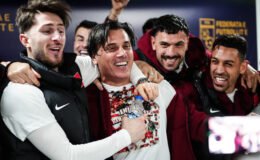 Montella'ya basın toplantısında sulu kutlama