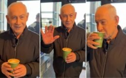 'Öldü' iddiaları sonrası Netanyahu'dan video: Kahve aldı, parmaklarını gösterdi