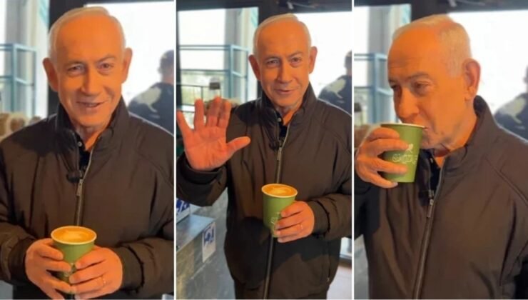 'Öldü' iddiaları sonrası Netanyahu'dan video: Kahve aldı, parmaklarını gösterdi