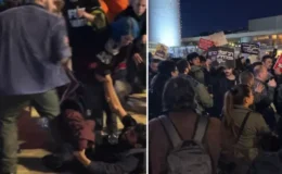 Tel Aviv'de savaş karşıtı protestoya polis müdahale etti, çok sayıda gözaltı var