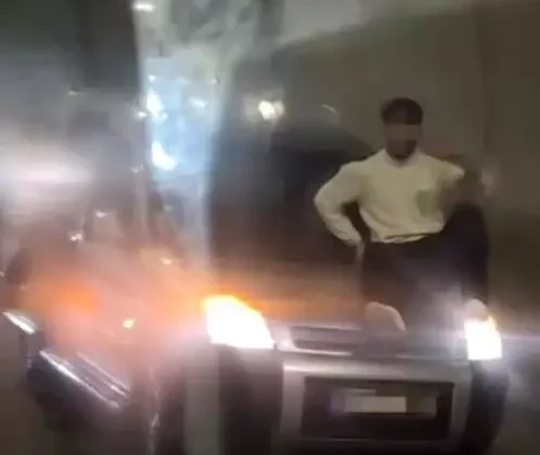 Tünelde müzik açıp araçtan inerek dans eden sürücüye dev ceza