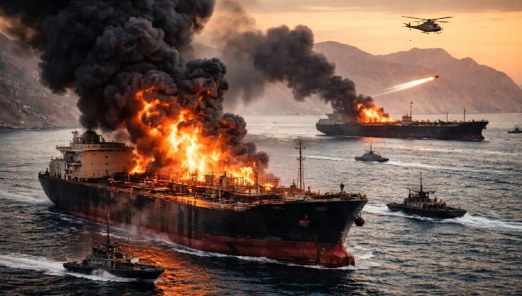 Üç gemi daha vuruldu, petrol için 200 dolar uyarısı