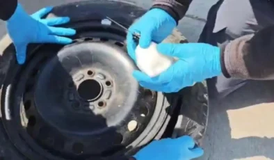 Yedek lastikten uyuşturucu çıktı