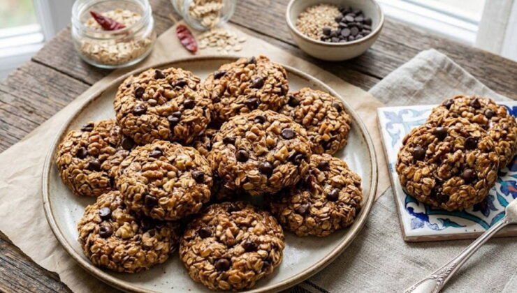 Diyet bozmayan fit atıştırmalık: Çikolatalı yulaflı kurabiye tarifi