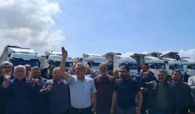 Hatay’dan Irak’a yük taşıyan 800 TIR şoförü kontak kapattı!