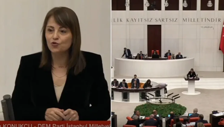 Dem Partili Konukcu ile AKP’li vekiller arasında ‘terbiyesiz’ tartışması: ‘Milletin derdini çözmediğiniz gibi buradan çen, çen, çen!’