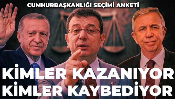 Cumhurbaşkanlığı seçimi anketi: Erdoğan İmamoğlu ve Yavaş'a kaybediyor