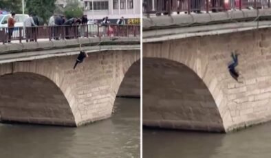 Köprüden nehre atlayan şahsı ekipler kurtardı