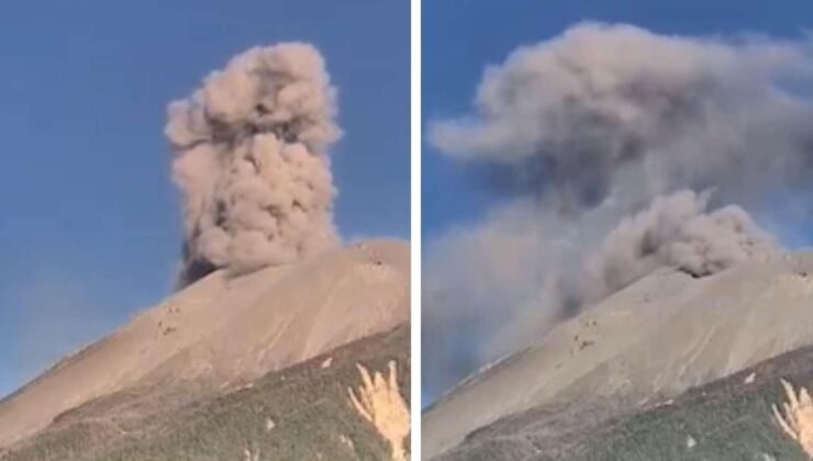 Asya'da korkutan yanardağ patlaması! İşte o anlar