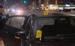 Bursa'da bir araca seyir halinde yorgun mermi isabet etti