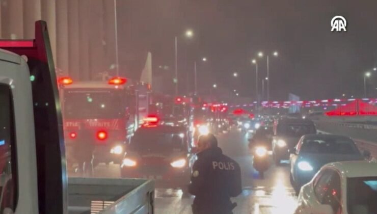 Çekmeköy’de elektrikli otomobil yandı!