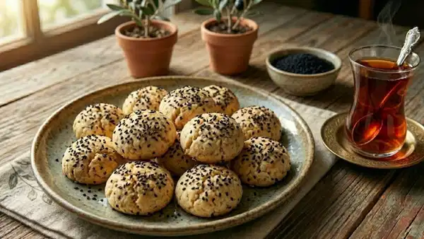 Kıyır kıyır dokusuyla ağızda dağılan lezzet: Çörek otlu misket kurabiye tarifi