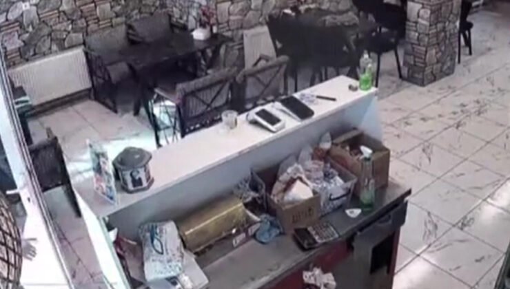 Kütahya'da 4,8 büyüklüğündeki deprem anı kamerada