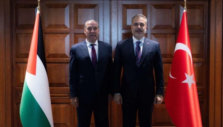 Dışişleri Bakanı Hakan Fidan, Filistin Devlet Başkanı Yardımcısı Şeyh ile bir araya geldi