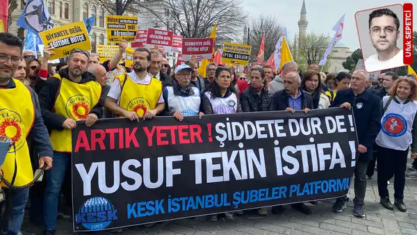 Okul saldırıları sonrası İstanbul'da eğitimciler sokağa indi: 'Patronların, tarikatların bakanı Yusuf Tekin istifa!'