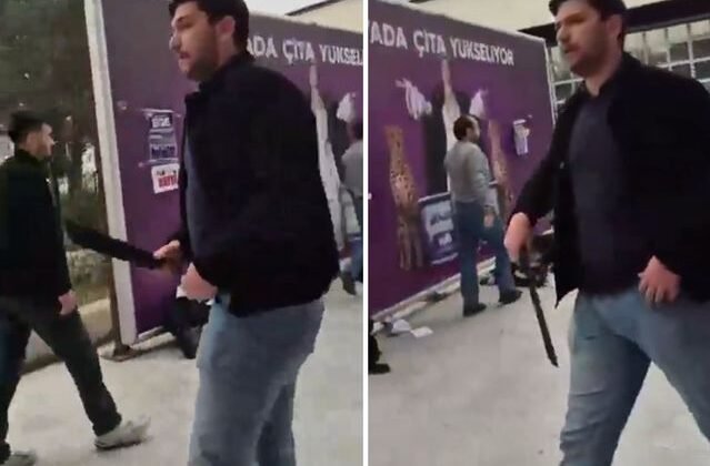 Ege Üniversitesi karıştı! Palalı saldırgan kamerada