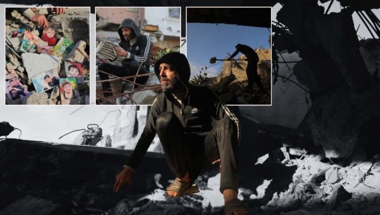 Enkaz altındaki 4 çocuğunu elleriyle kazarak arıyor! 'Hayattayım ama ölü gibiyim'