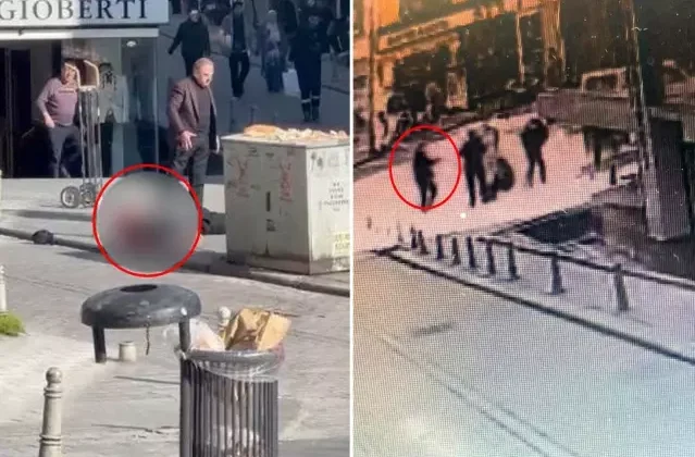 Kuryenin sokak ortasında öldürülme anı kamerada