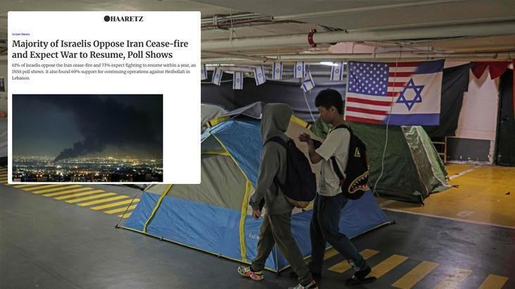 İsrail'de yapılan İran ile savaş anketinden çıkan sonuç! Çoğunluk ateşkese karşı