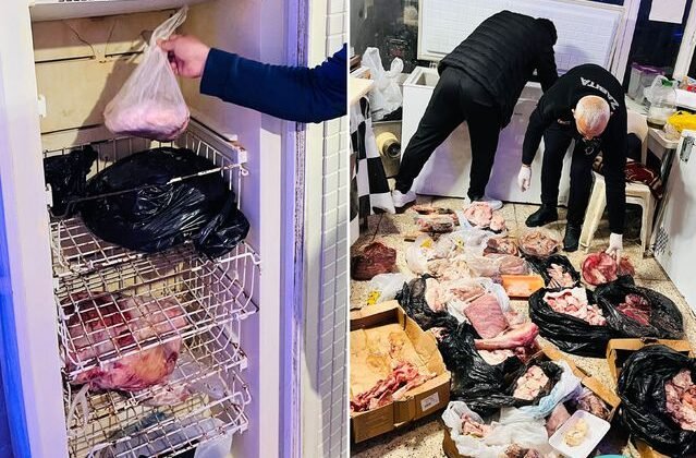 Kasapta mide bulandıran görüntüler! Hepsini vatandaşa yedireceklerdi