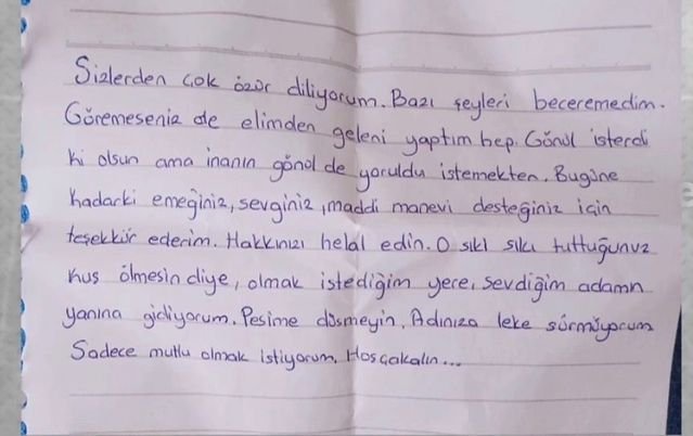 Kayıp olarak aranan Seda, ailesine mektup bırakmış: Peşime düşmeyin