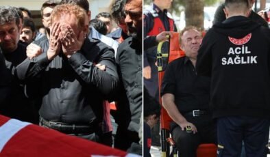 Ayla Öğretmen'in cenazesinde kahreden olay! Eşi tabut başında fenalaştı