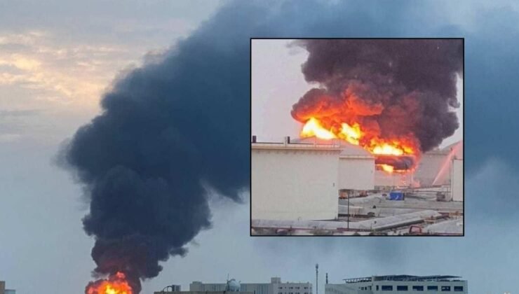Ülkenin en büyük petrol rafinerisi vuruldu! İran füzeleri sonrası Bahreyn'de büyük patlamalar