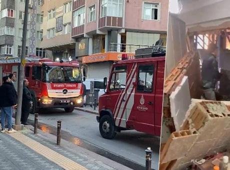 Zeytinburnu’nda korku dolu anlar! İnşaatta beton döküldüğü anda yan binanın duvarı çöktü; 2 gözaltı